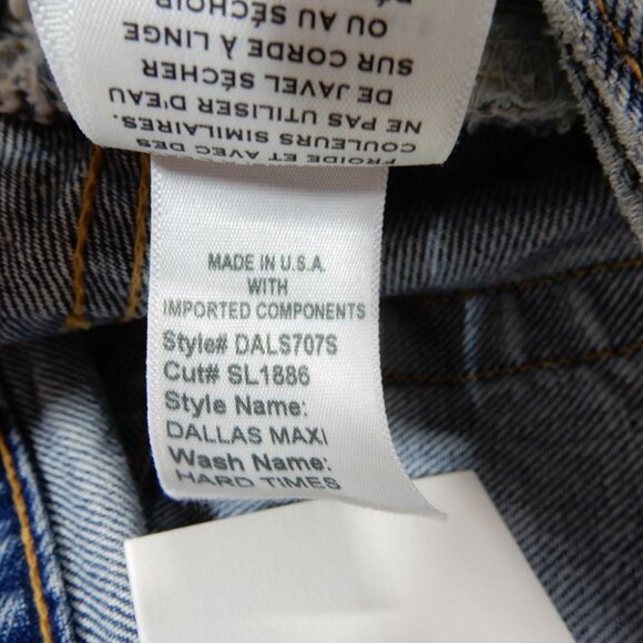 SLVRLAKE Dallas Denim Maxi SKIRT Size 31 Blue Hard Times Front Slit NEW $299 - Picture 13 of 13